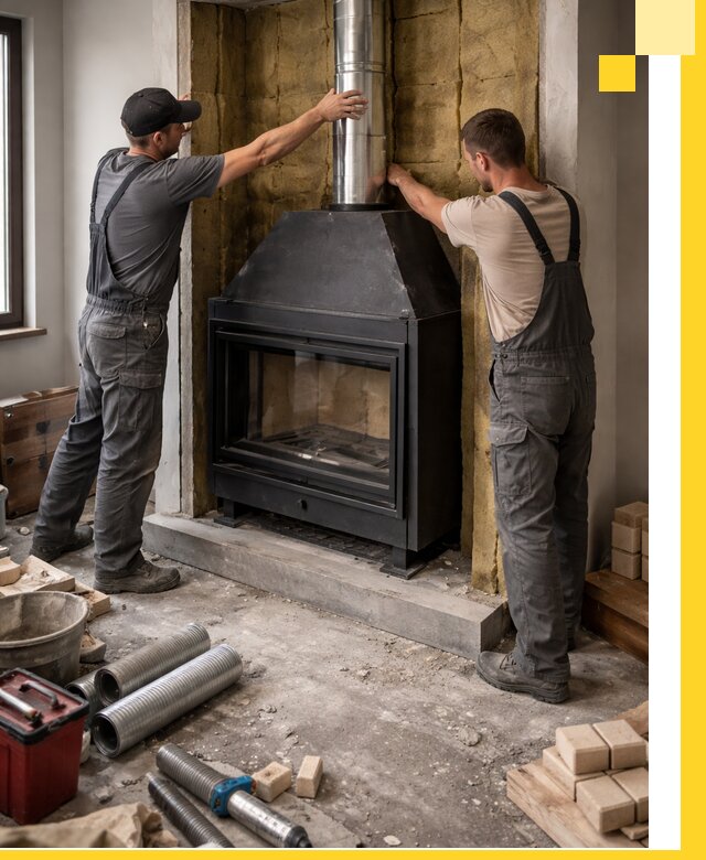 Изготовление и монтаж закрытых каминов в Сальске под ключ