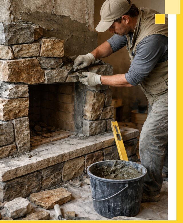 Изготовление и установка каменных каминов под ключ в Сальске