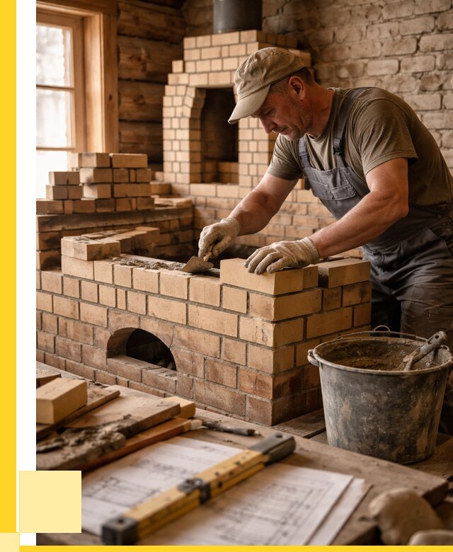 Кладка печей из кирпича в Сальске цены от 30504 р. - ЭриданСлс