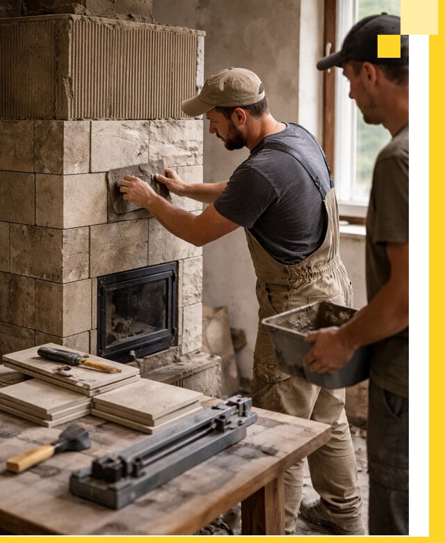 Профессиональная облицовка печей в Сальске: керамика и камень