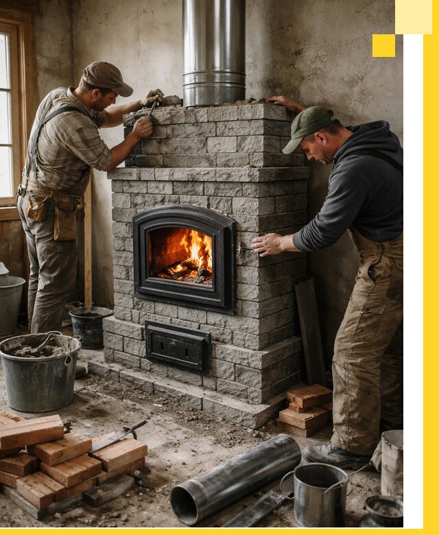 Производство, поставка и монтаж дровяных печей в Сальске