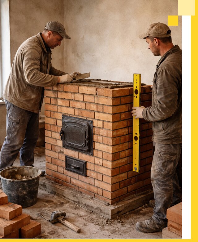 Отопительные печи под ключ в Сальске, установка и сборка