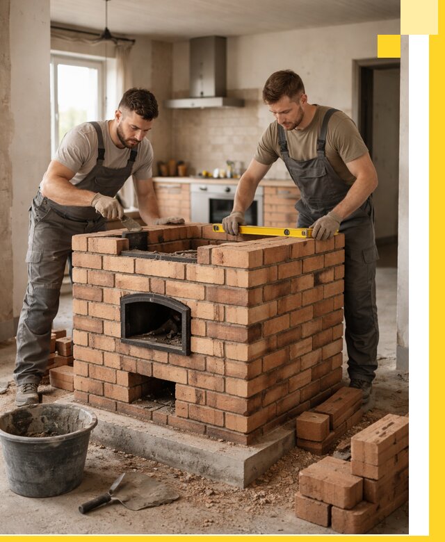 Установка и монтаж печей в частном доме в Сальске под ключ