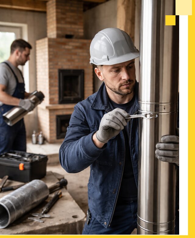 Профессиональный монтаж дымоходов для печей в Сальске