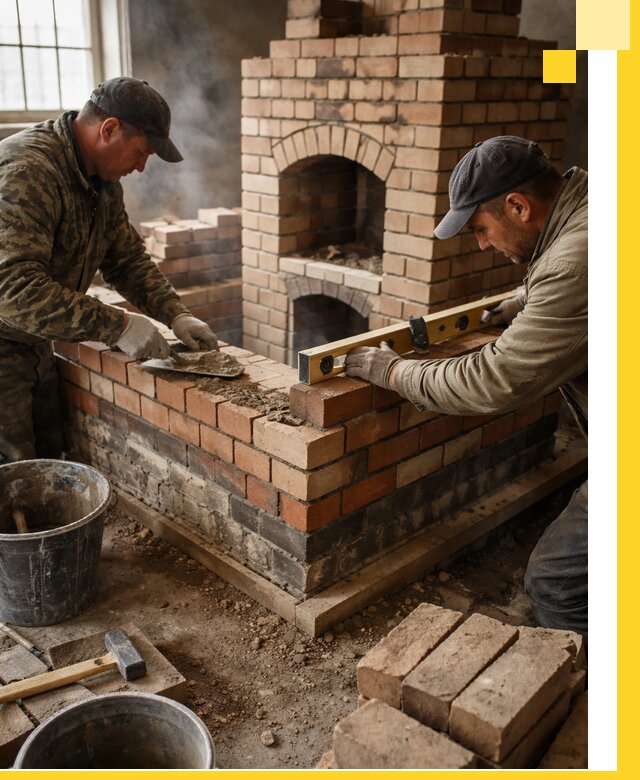 Изготовление и монтаж печей и каминов из кирпича в Сальске