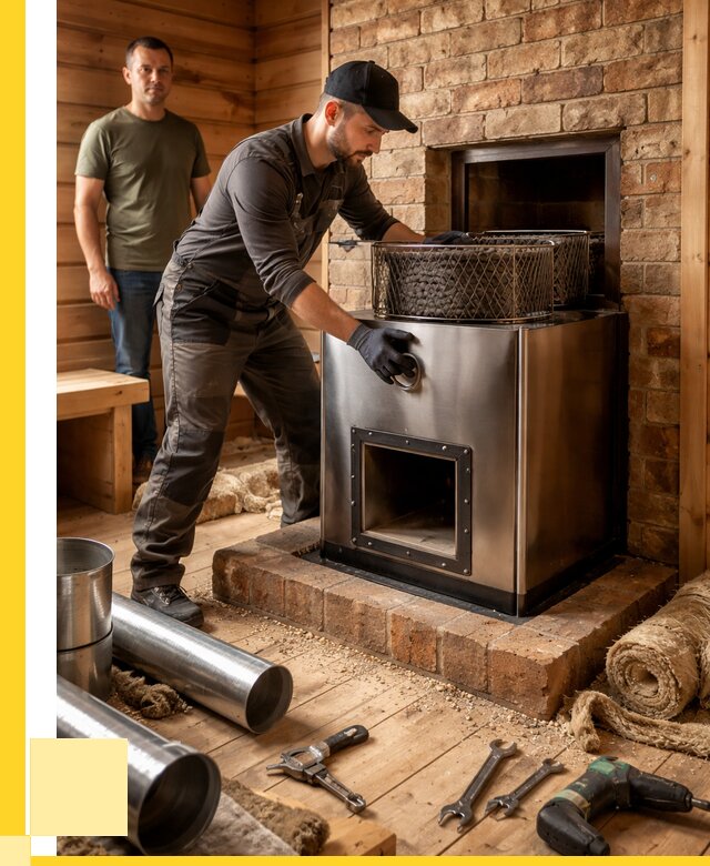 Монтаж банных печей под ключ в Сальске от 18302 р., ЭриданСлс