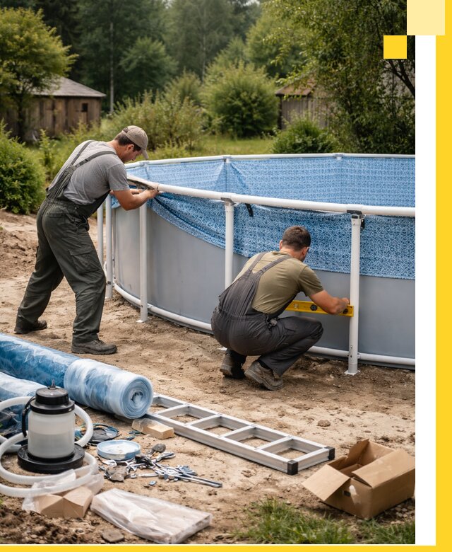 Установка и монтаж каркасных бассейнов в Сальске под ключ