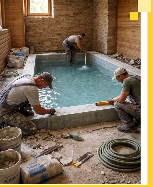 Проектирование и строительство бассейнов для бани в Сальске