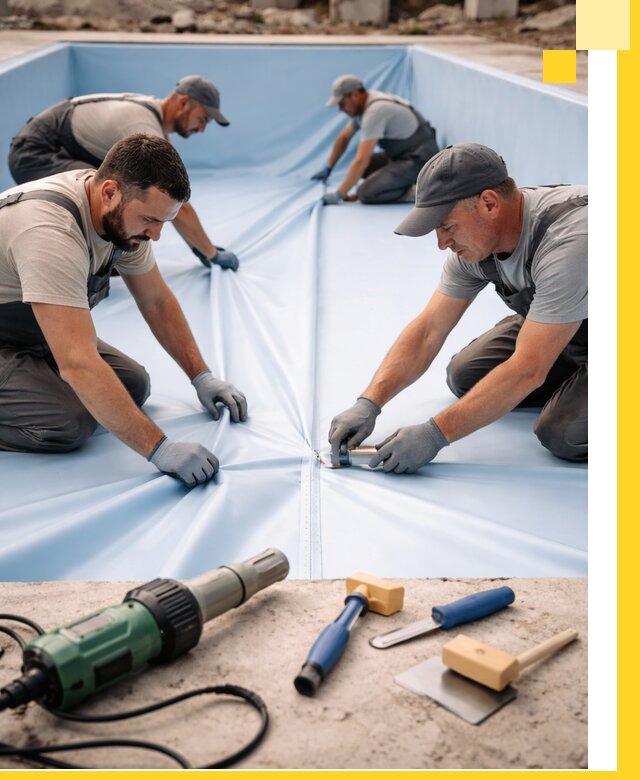 ПВХ пленка для бассейнов с монтажом и гарантией в Сальске