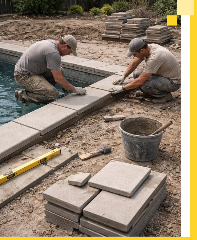 Установка и изготовление копингового камня для бассейнов в Сальске