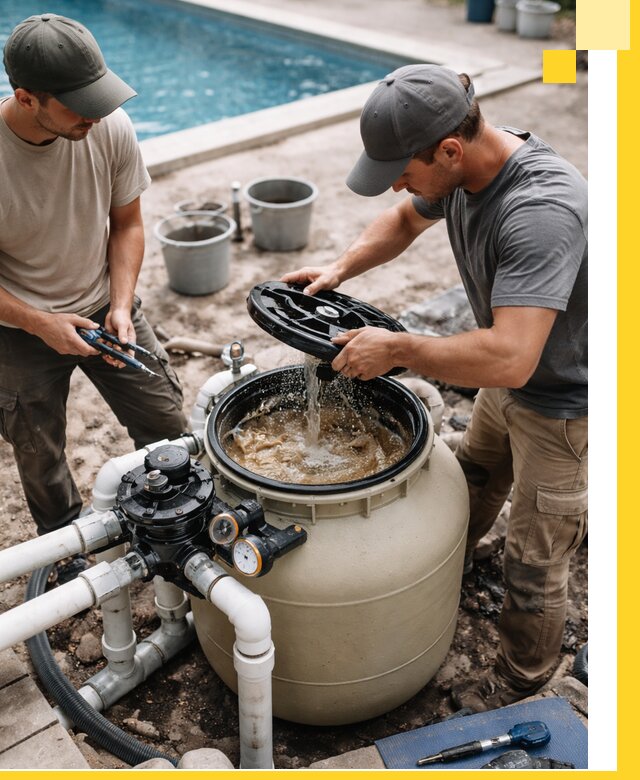 Установка и обслуживание песочных фильтров для бассейнов в Сальске