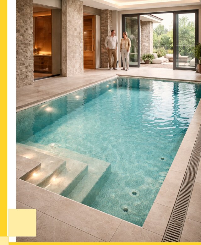 Бассейн во дворе в Сальске: проект, отделка от 1220160 р. | ЭриданСлс