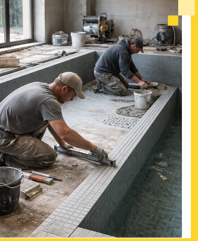 Строительство бассейна в частном доме в Сальске под ключ