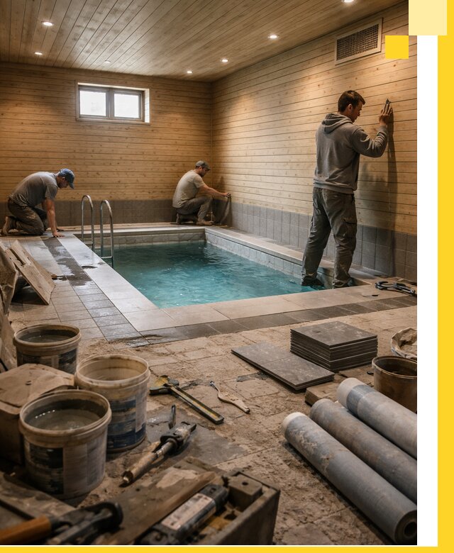 Строительство бани с бассейном и сауной под ключ в Сальске