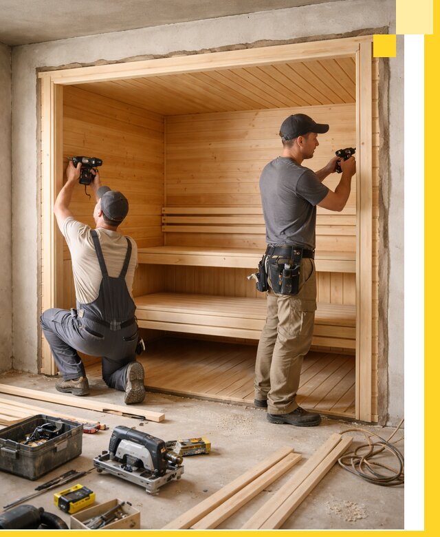 Монтаж саун под ключ в Сальске — проектирование и установка