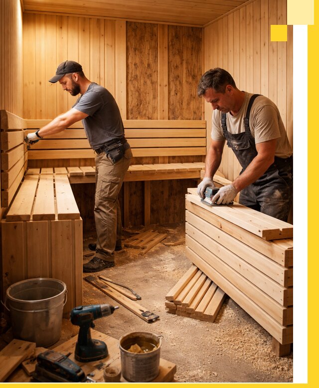 Профессиональный комплексный ремонт саун под ключ в Сальске