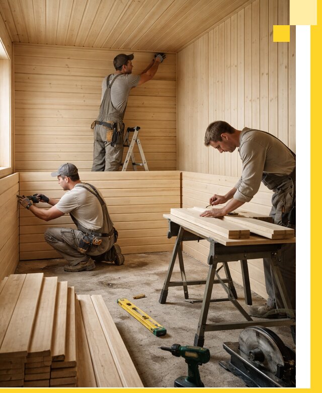 Обшивка саун в Сальске из натуральной древесины под ключ