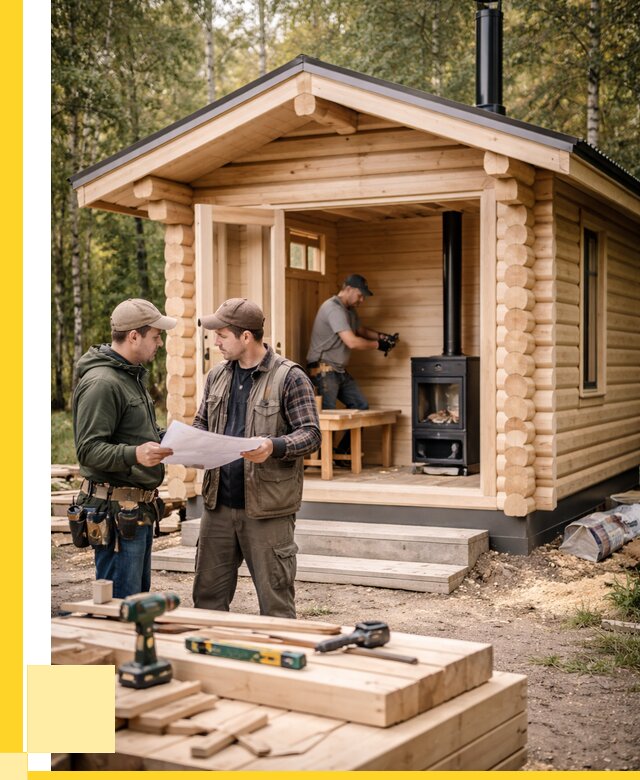 Монтаж бань под ключ в Сальске — от 203360 р. | ЭриданСлс