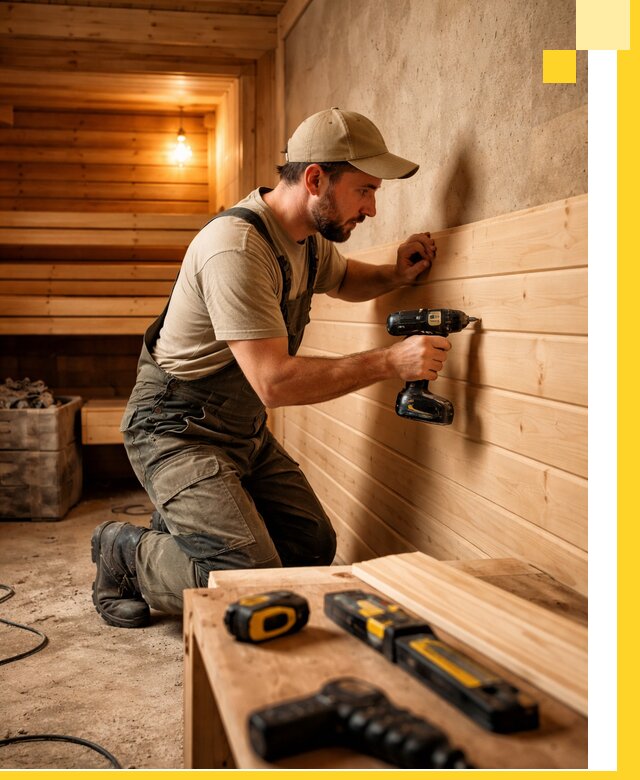 Профессиональная внутренняя отделка бани в Сальске под ключ