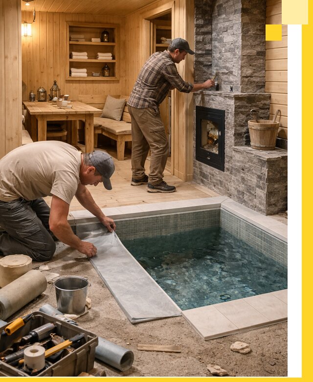 Строительство бань с комнатой отдыха под ключ в Сальске