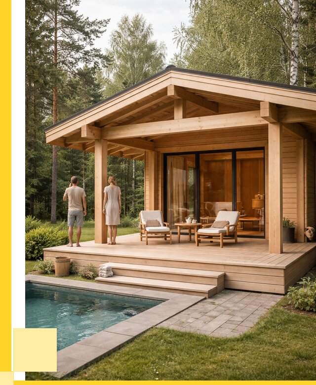 Бани с террасой под ключ в Сальске от 610080 р. | ЭриданСлс