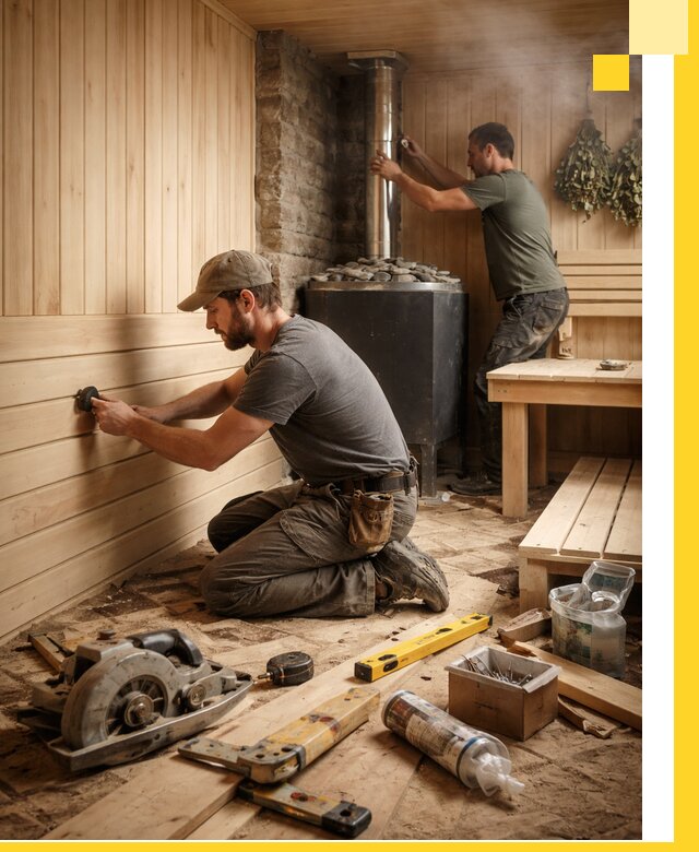 Полное строительство и оснащение парных под ключ в Сальске