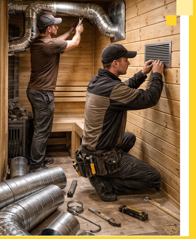 Проектирование и монтаж вентиляции бани в Сальске под ключ