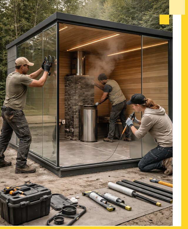 Проектирование и строительство стеклянных бань в Сальске