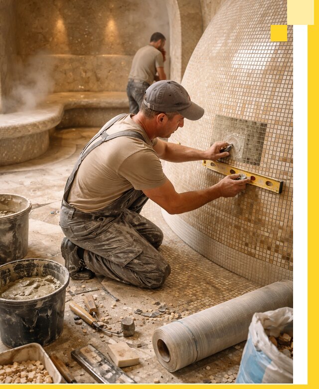 Хамам под ключ в Сальске: проектирование, строительство, отделка